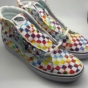 Vans comfycush tye‎ die checker SK8-hi high top sneaker shoes NEW men 11